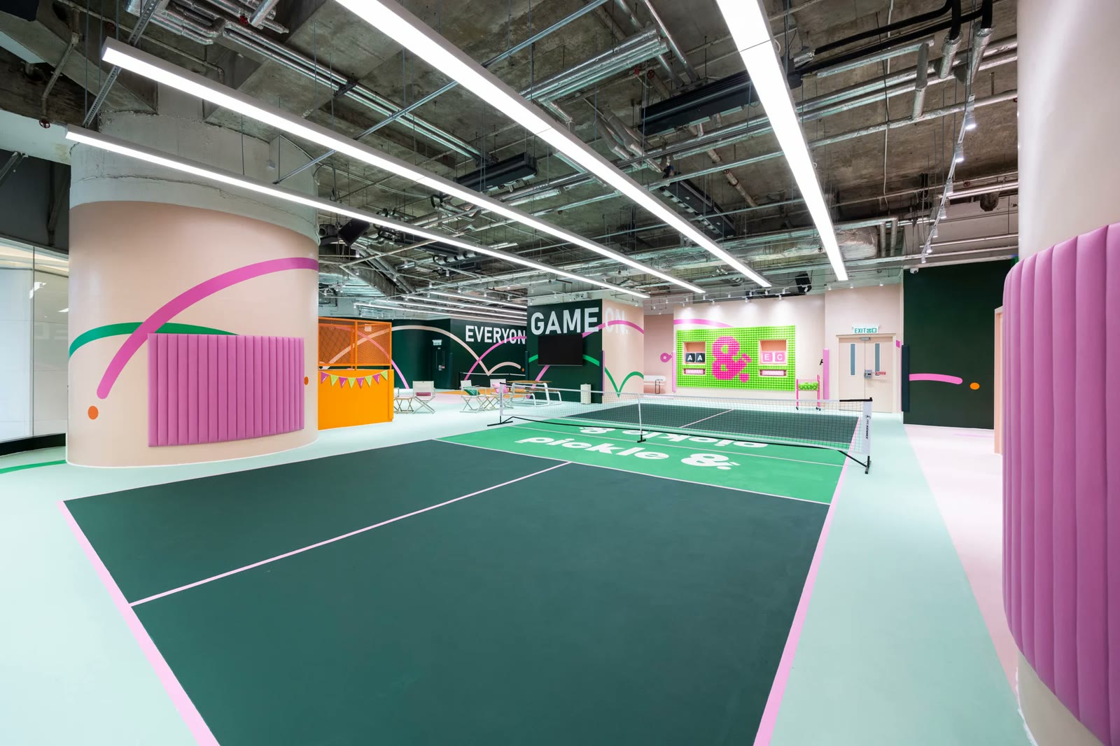 Pickleball courts at Pickle & Club